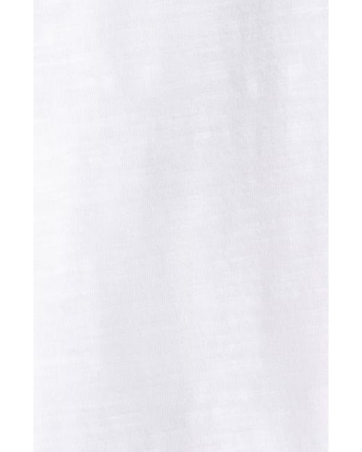Caslon White Cascade Ruffle Cotton Blend Top