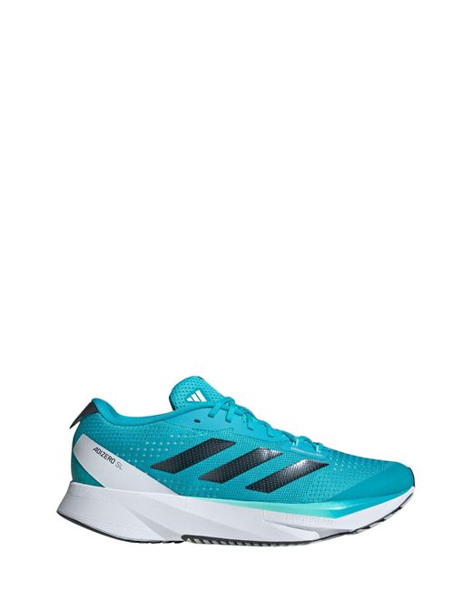 blue adidas running shoes