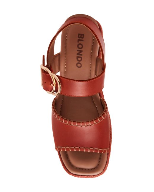 Blondo Red Gillian Platform Wedge Sandal