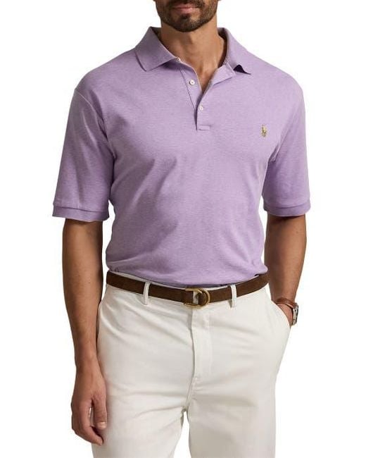 Polo Ralph Lauren Men's Purple Big Tall Soft Touch Polo Shirt