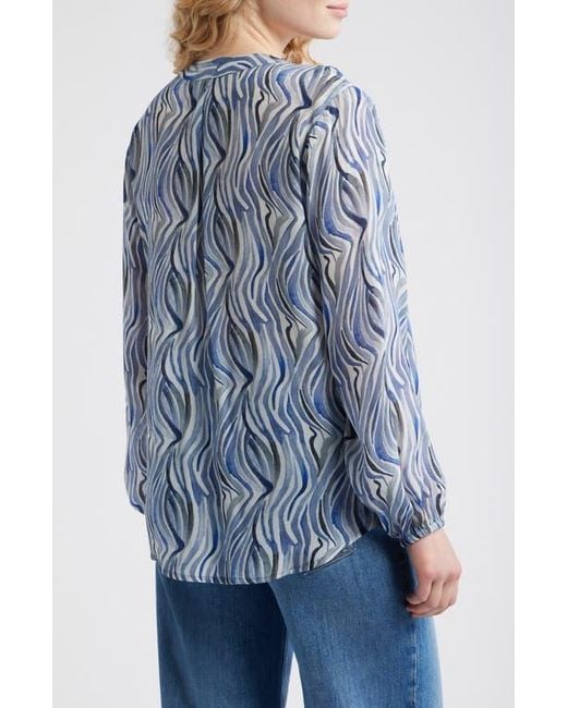 Apny Blue Printed Top
