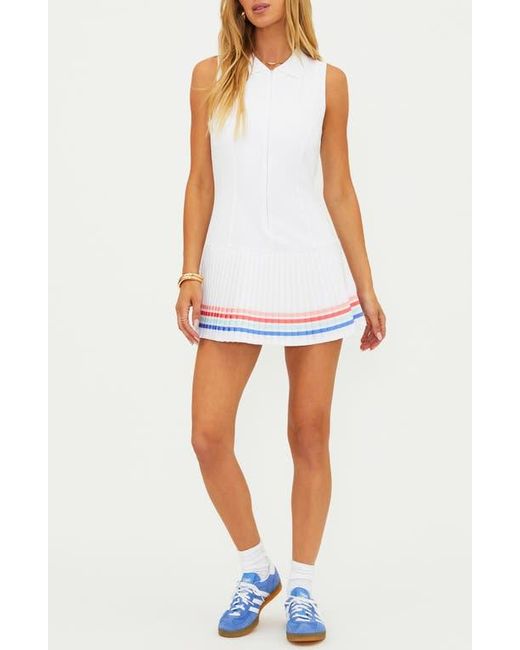 Beach Riot Bria Pleated Minidress in White | Lyst