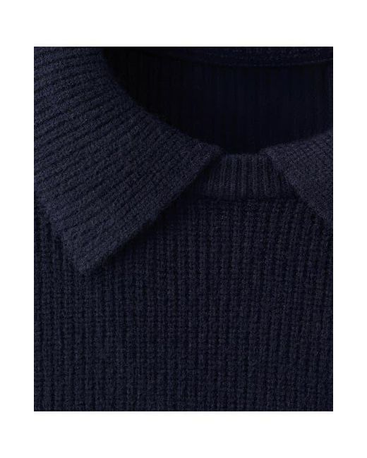 Mango Blue Polo Sweater
