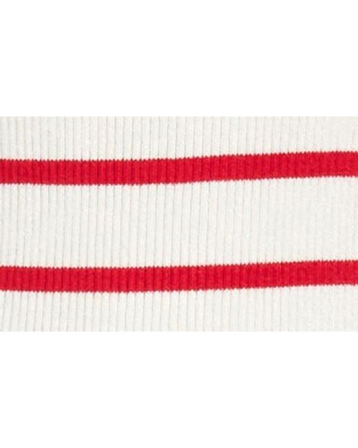 Karen Kane Red Stripe Rib Sweater Tank