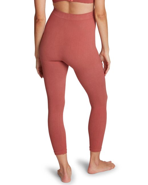 Cache Coeur Red Zoe Ribbed Crop Maternity leggings