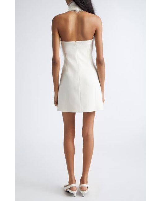 Courreges Feather Thread Halter Dress in White | Lyst Courreges Feather Thread Halter Dress in White | Lyst