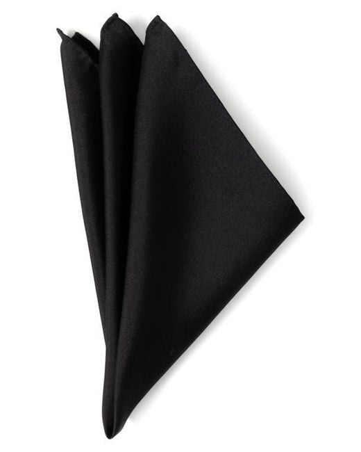 Cufflinks Inc. Black Silk Pocket Square for men