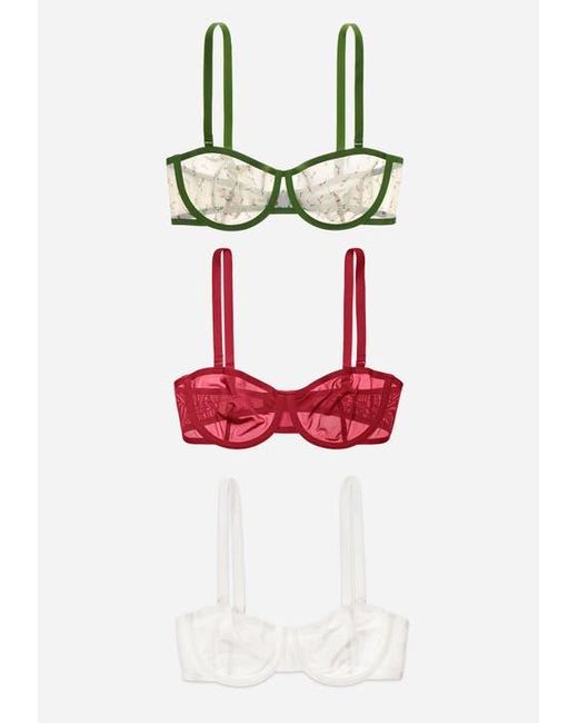 CUUP Blue The Balconette Mesh Underwire Bra