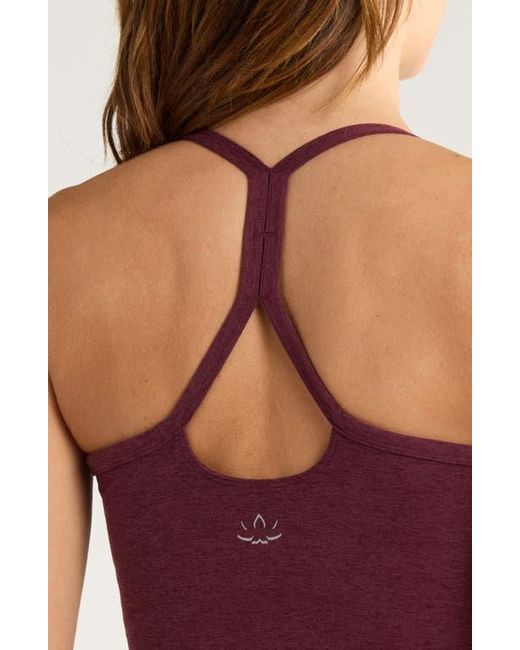 Beyond Yoga Purple Space Dye Slim Racerback Crop Tank