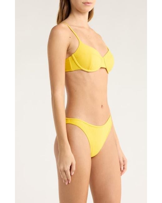 Ramy Brook Yellow Mona Underwire Bikini Top