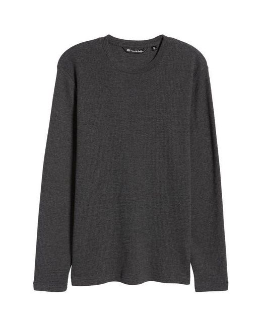 Travis Mathew Gray Cloud Waffle Crewneck Tee for men