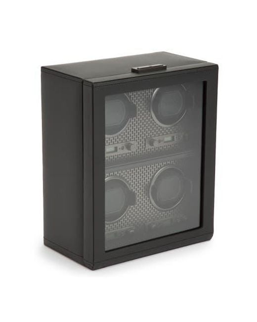 Wolf Black Axis 4 Piece Watch Winder for men