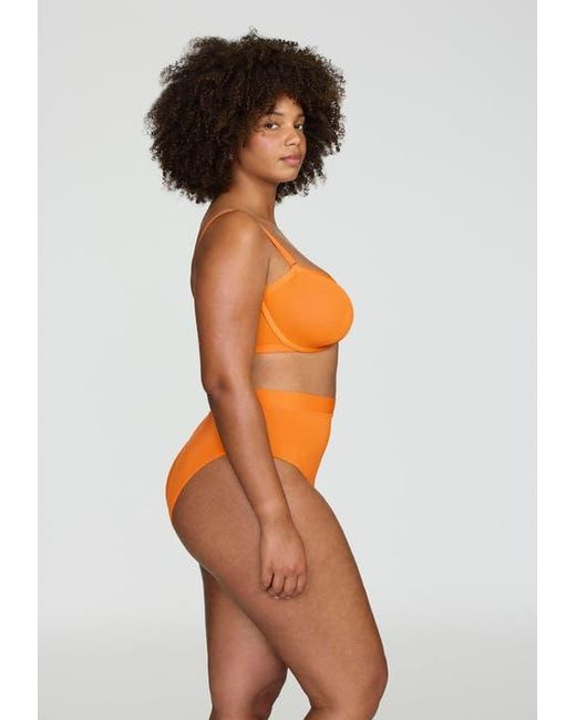 CUUP Orange The Balconette Mesh Underwire Bra