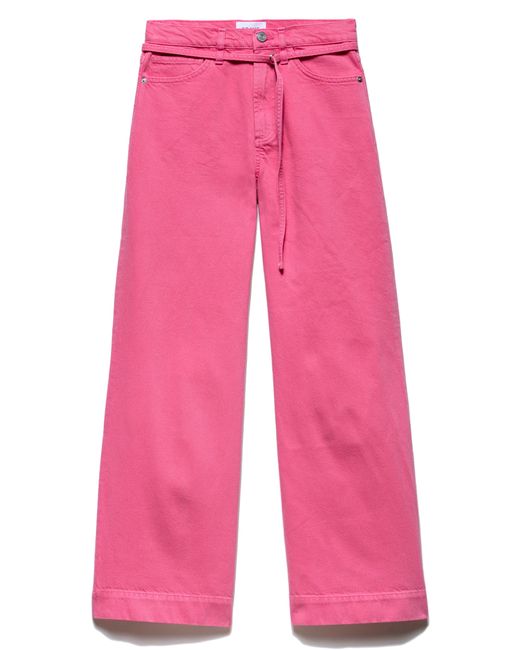 FRAME High Waist baggy Jeans in Pink | Lyst