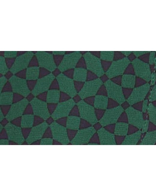 Cece Green Print Scallop Shirt