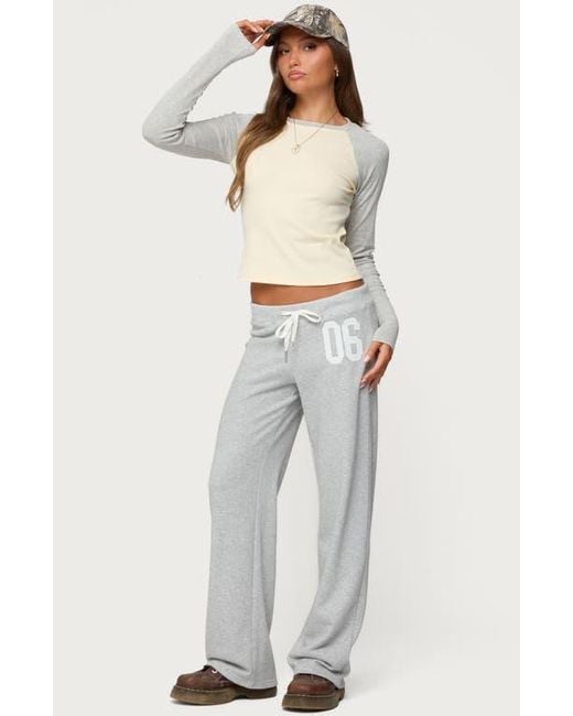 Edikted Gray Raya Crop Top