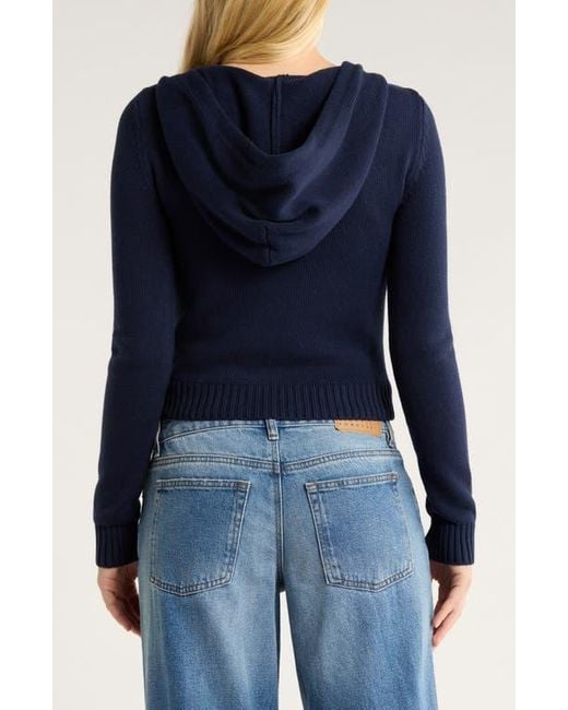 PacSun Blue Skylar Front Zip Sweater Hoodie