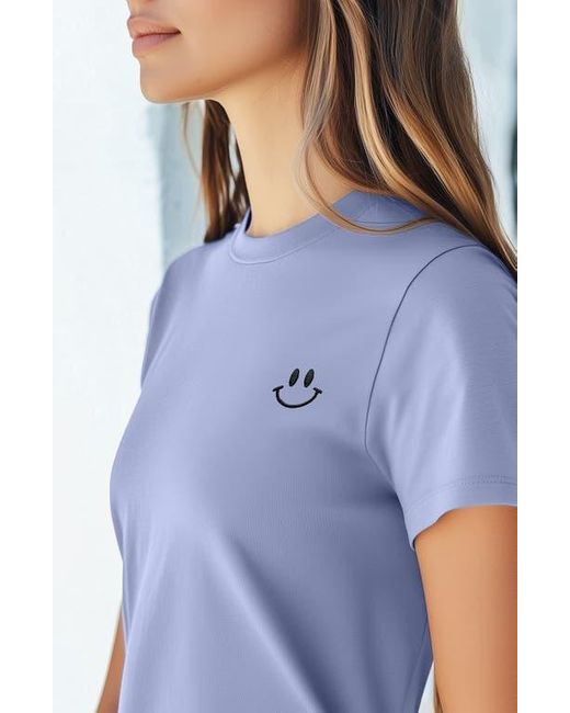 Alix Blue Smile Face Tee