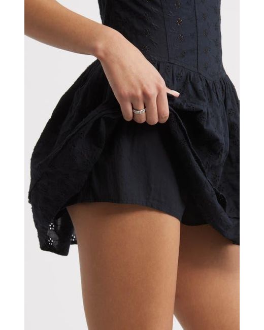 BP. Black Eyelet Layered Ruffle Romper