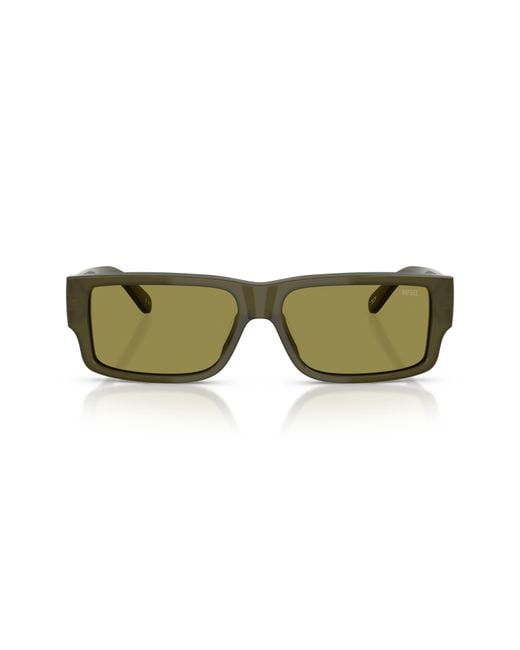 DIESEL Green Geck-D 57Mm Rectangular Sunglasses for men
