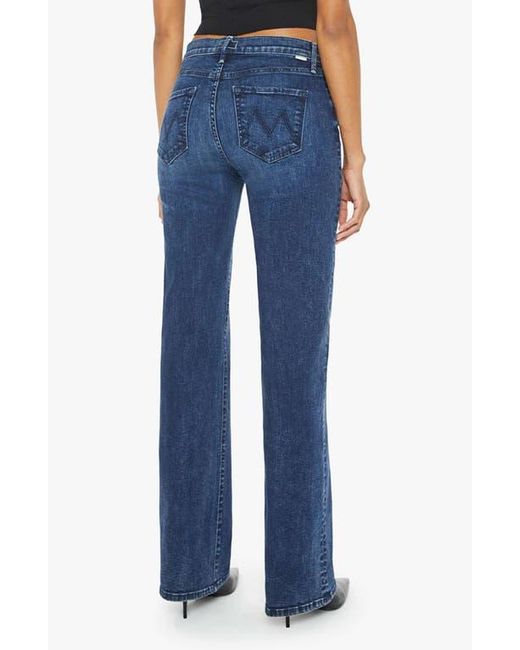Mother Blue The Kick It High Waist Straight Leg Jeans