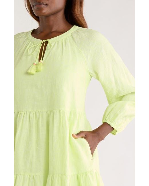 Tommy Bahama Green Coastalina Long Sleeve Tiered Minidress