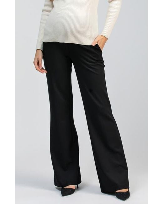 PIETRO BRUNELLI MATERNITY Robin Over The Bump Wide Leg Maternity Pants ...