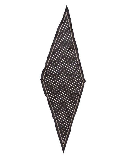 Echo Black Dot Silk Diamond Scarf