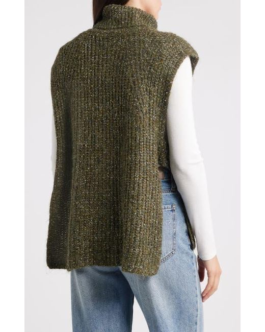 Wit & Wisdom Green Turtleneck High Low Sweater Vest