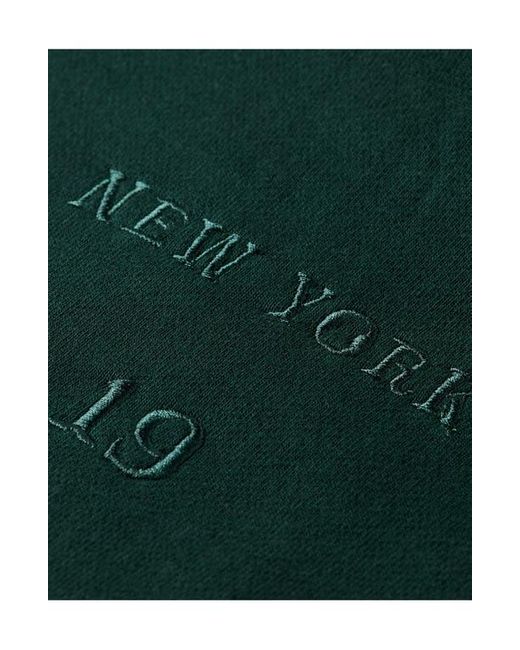 Scotch & Soda Green Pattern Panel Quarter Zip Hoodie for men