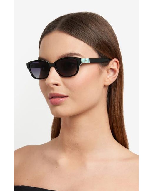 Kate Spade Blue Ayla 53Mm Gradient Rectangular Sunglasses