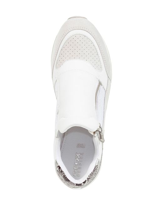 Geox Nydame Wedge Sneaker in White | Lyst