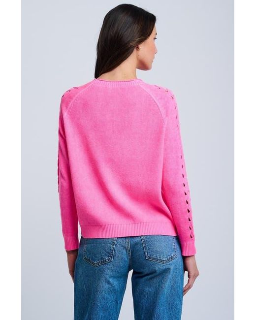 Lisa Todd Red Neon Lights Cotton Sweater