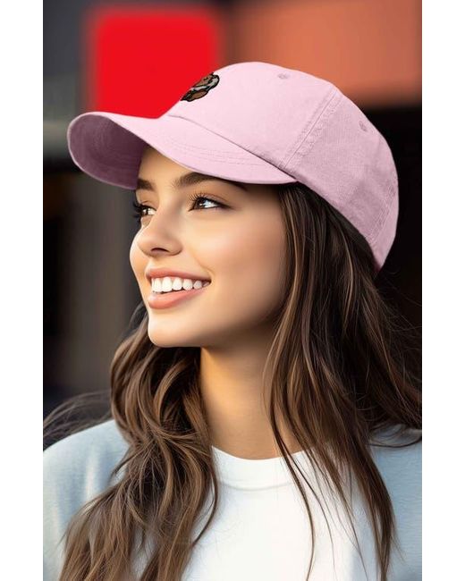 Alix Pink Capybara Donut Embroidered Cap for men