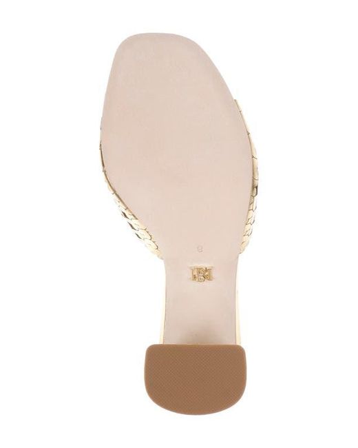 Badgley Mischka Metallic Omni Laser-Cut Heart Sandal