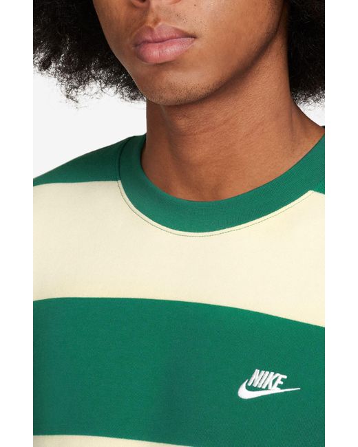 Nike Green Club Stripe French Terry Sweatshirt for men
