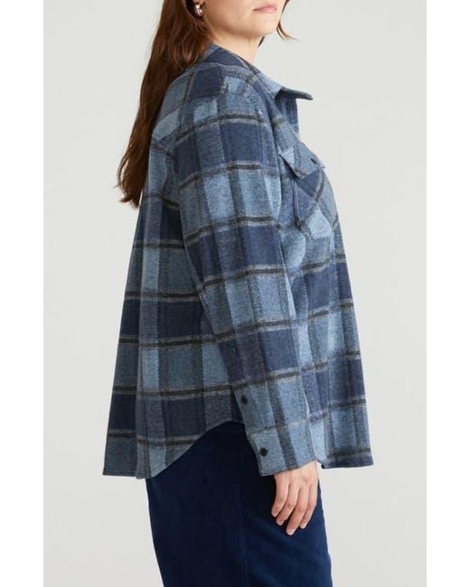 UNIVERSAL STANDARD Blue Maine Flannel Button-Up Shirt