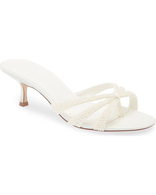 Steve Madden White Cary Slide Sandal