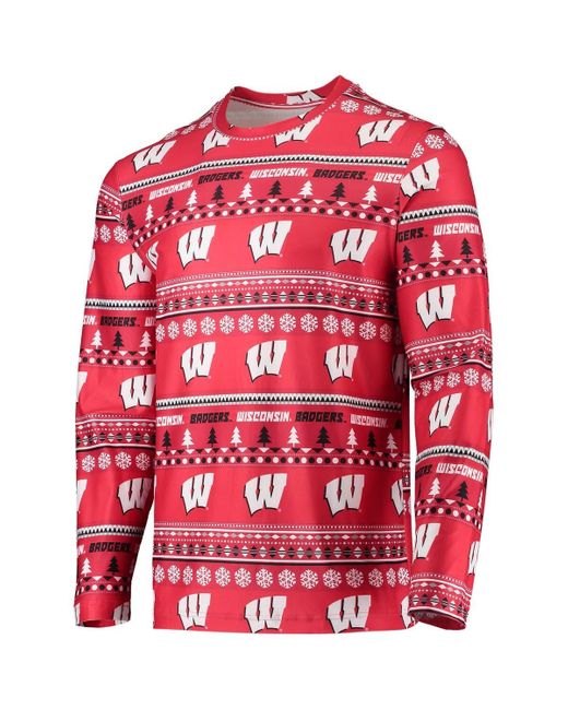 Men's Concepts Sport Red Louisville Cardinals Ugly Sweater Long