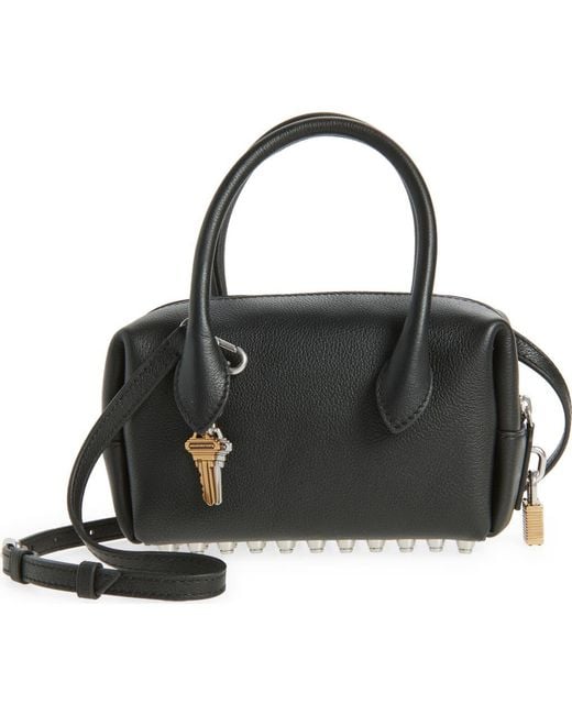 Alexander Wang Black Roux Small Top Handle Bag