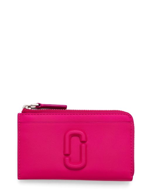 Marc Jacobs Purple The Top Zip Multi Leather Card Holder