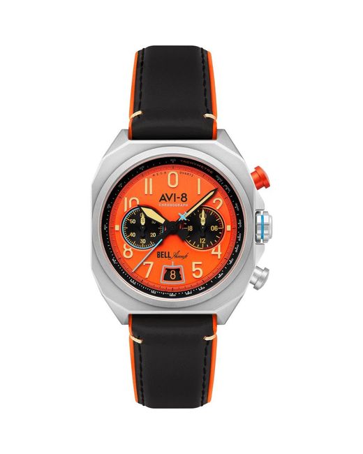 AVI-8 Black Bell X-1 Machbuster Chronograph Watch, 41Mm for men