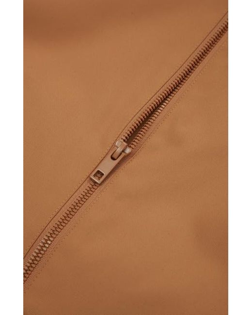Rokka&Rolla Brown Classic Full Zip Bomber Jacket for men