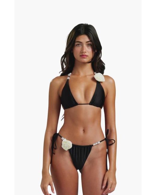 Beach Bunny Swimwear Black Evangaline Triangle Top