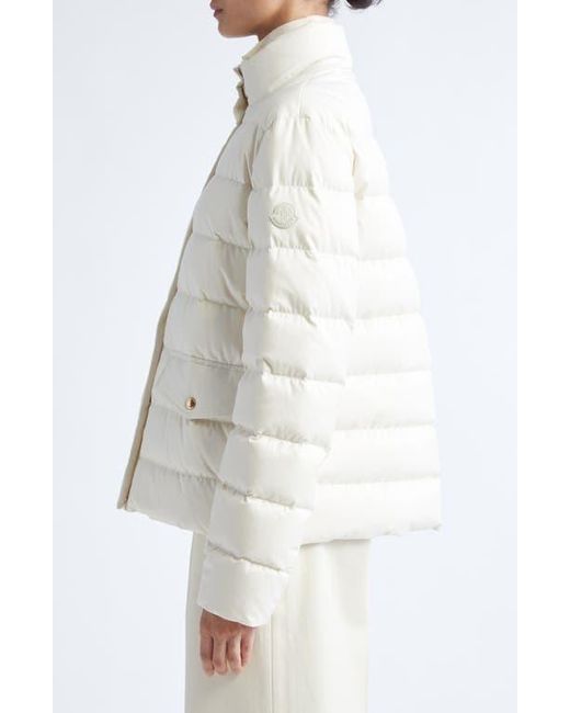 Moncler White Bessettes Down Jacket