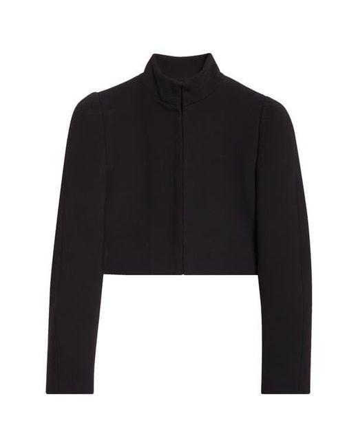 Alaïa Black Stand Collar Crop Jacket