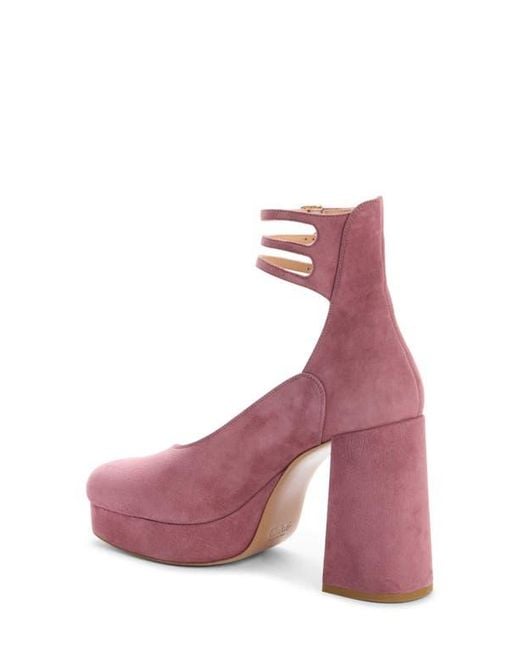 Chloé Pink Ankle Strap Platform Pump