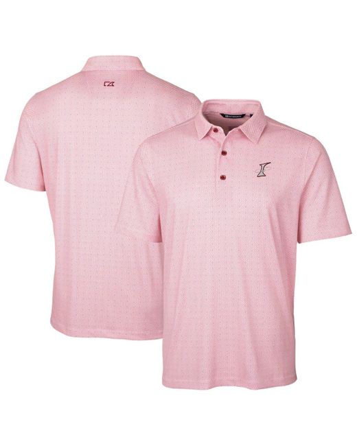 Cutter & Buck Pink Albuquerque Isotopes Pike Double Dot Print Stretch Polo At Nordstrom for men