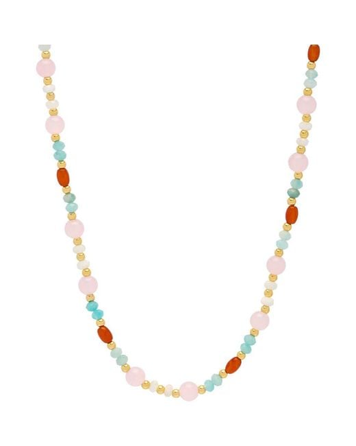 Estella Bartlett Metallic Mix Pastel & Beaded Necklace