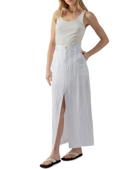 Sanctuary Gray Boardwalk Linen Maxi Skirt